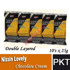 Biscuit,Nissin Lovely Chocolate Cream (w)10's x 25g