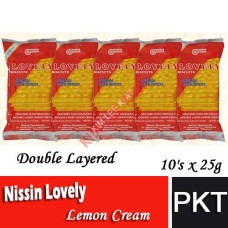 Biscuit,Nissin Lovely  Lemon Cream (w)10's x 25g