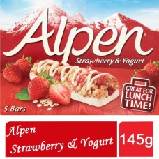 Energy Bar,ALPEN  (Strawberry &Yogurt) (5Bars) 145g