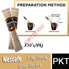 Coffee Instant (Satchet), NESCAFE Gold (1Cup) (1.8gx50's) - Nestle Catering STD