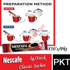 Coffee Instant (Satchet), NESCAFE Classic (1Cup) (2gx50's) - Nestle Catering STD