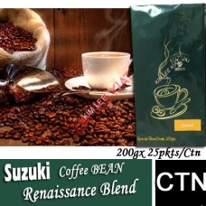 S.Order-Coffee Non-Instant,Suzuki Renaissance Blend Coffee BEAN 200g x 25's(Exp Date 3 to 4 Month)