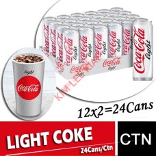 Drink Canned, LIGHT Coke 24's/ctn-CARTON24's
