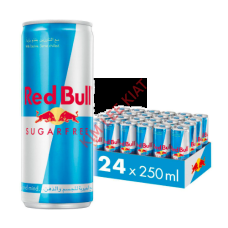 Red Bull Sugar Free Can Drink 24's x 250ml (Light Blue & Silver) Red Bull Sugar Free Can Drink 24's x 250ml (Light Blue & Silver)