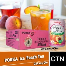 Drink Canned, POKKA Ice  Peach Tea 24's (Less Sugar)