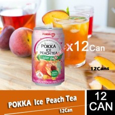 Drink Canned, POKKA Ice  Peach Tea  12's (Less Sugar)