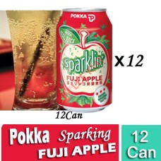 Drink Canned, POKKA Sparklin Fuji Apple Juice 12'S