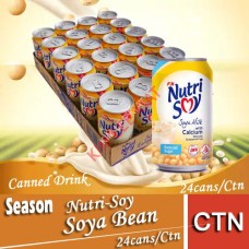 Drink Canned, SEASON NUTRI-Soy Soya Bean 24's  (Reduced Sugar)