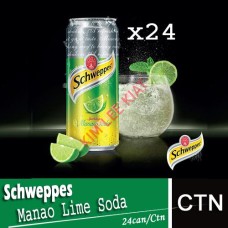 Drink Canned, SCHWEPPES Manao Lime Soda 12x2=24Can/Ctn