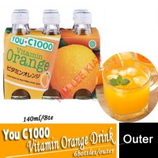 Drink Bte, YOU-C1000 Vitamin Orange Drink 140ml x 6's / outer