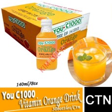 Drink Bte, YOU-C1000 Vitamin Orange Drink 140ml x 30's/ctn