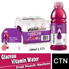 Drink Bte,Glaceau Vitamin Wate(500ml x 12's)- Fruit Punch -Restore