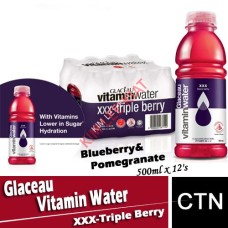 Drink Bte,Glaceau Vitamin Water( 500ml x 12's) XXX-Acai,Blueberry&Pomegranate