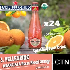 Sparkling Fruit Drink, S.PELLEGRINO (Aranciata ROSSA Blood Orange) 200ml x 24's