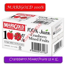 Juice-Pkt, MARIGOLD 100% Fruit (1Lx12's)-Apple Cranberry
