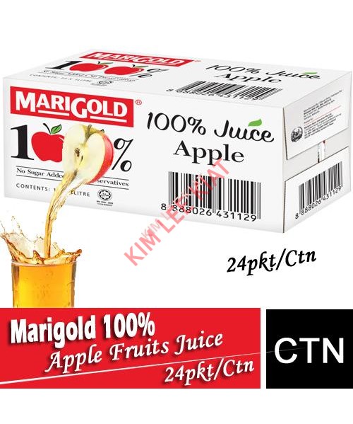 Drink Packet, MARIGOLD 100% Apple Juice Pkt 24's