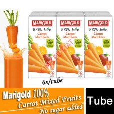 Drink Packet, MARIGOLD 100% Carrot Mixed Fruits Juice Pkt 6's