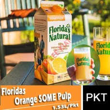 Juice(Fresh)-Pkt, FLORIDAS 100% 1.53L (Orange SOME Pulp) Keep In Fridge