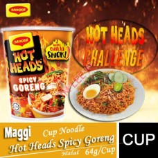 Cup Noodle, MAGGI Hot Heads Spicy Goreng 64g - Nestle Catering Food