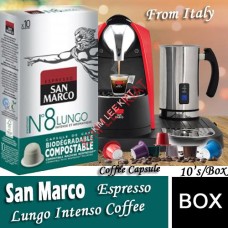 SAN MARCO Espreeso Lungo Intenso Coffee (10 Capsule)(From Italy) SAN MARCO Espreeso Lungo Intenso Coffee (10 Capsule)(From Italy)