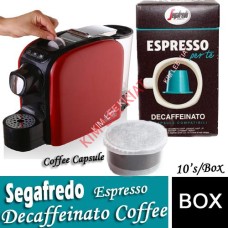 Segafredo Espreeso Decaffeinato Coffee (10 Capsule)(From Italy)