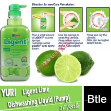 YURI Ligent Lime Diswashing Liquid (Pump) 1L
