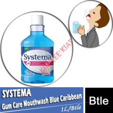 Mouthwash,  Systema Gum Care Mouthwash Blue Caribbean 750ml