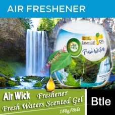 Freshener , AIR WICK Essential Oil Fresh Waters Scented Gel 180g
