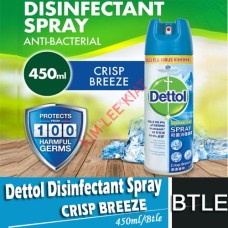 Spray - Disinfectant, DETTOL450ml (CRISP BREEZE)