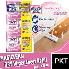 DRY Wiper Refill,Refill MAGICLEAN Wiper Sheet (20 Pcs x3 pkts)