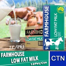 Milk UHT Low Fat , FARMHOUSE 1L 12's/Ctn