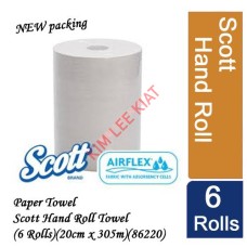 Paper Towel, Scott Hand Roll Towel (6 Rolls x 366M)