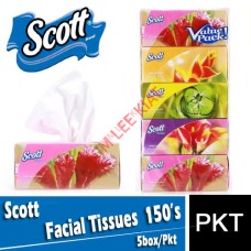 Tissues Facial, SCOTT (5 Boxes) 150's