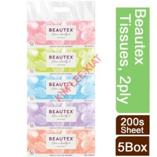 Tissues Facial , Beautex 200's (1x5box) 2ply
