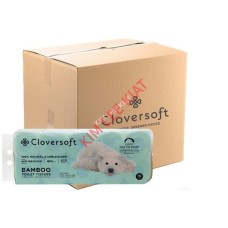 S.Order-Cloversocft Unbleached Bamboo Toilet Tissues 3 Ply  (10 Rolls x  10 PKTS)