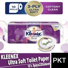 TOILET ROLL, KLEENEX Ultra Soft 10's-3 ply-220sheets