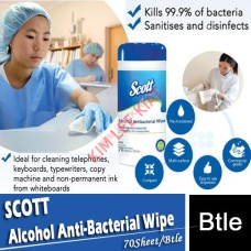SCOTT Alcohol Anti-Bacterial Wipe (70 Sheets)