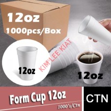 Foam Cup, (12oz) 1000's/ctn