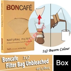 Coffee Filter Bag, BONCAFE Unbleached (1x2) 40's
