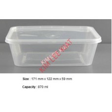DisposablePlasticContainer,RECT 50's (MW750) L17xW12xH6cm-Microwavable
