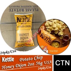 Exp:10/08/24-Potato Chip,(Small)KETTLE Honey Dijon(2oz x 24pkts)ct