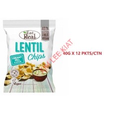 S.Order-Lentil Chips, EAT REAL Creamy Dill 40g x 12 pkts/CTN