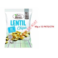 S.Order-Lentil Chips, EAT REAL Sea Salt 40g x 12 pkts/CTN