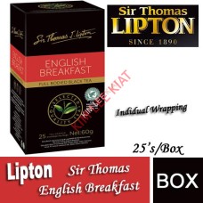 LIPTON SIR THOMAS ENGLISH BREAKFAST TEA 25'S (ENVELOPE)