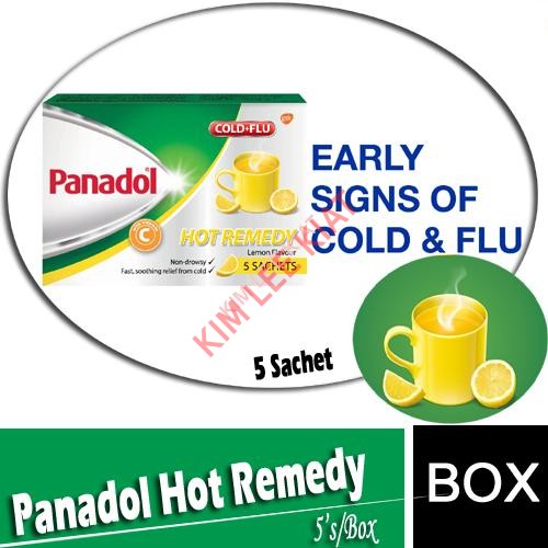 Panadol HOT REMEDY 5's (Sachets) Cold+Flu