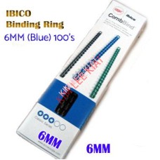IBICO BINDING RING 6MM (Blue) 100's