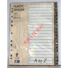 Plastic Index Divider A4 (A to Z)- Grey (1Set/pkt)