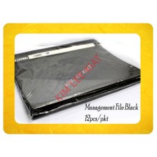 Management Plastic File A4 (Black) 12Pcs/Pkt