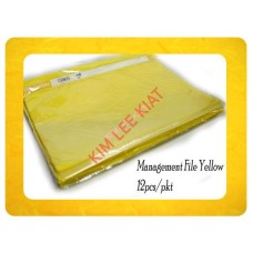 Management Plastic File A4 (Yellow) 12Pcs/Pkt