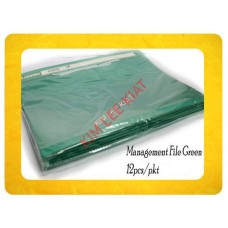 Management Plastic File A4 (Green) 12Pcs/Pkt